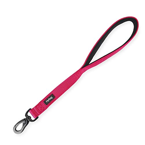 Hyhug Hochwertiger, verbesserter, haltbarer Nylon-Leine, weicher, schlagfester Griff, 18 Zoll Länge, geeignet für das tägliche Gehen und Training von mittleren und großen Hunden. (18 Zoll, Rosenrot) Hyhug Hochwertiger, verbesserter, haltbarer Nylon-Leine, weicher, schlagfester Griff, 18 Zoll Länge, geeignet für das tägliche Gehen und Training von mittleren und großen Hunden. (18 Zoll, Rosenrot) von Hyhug