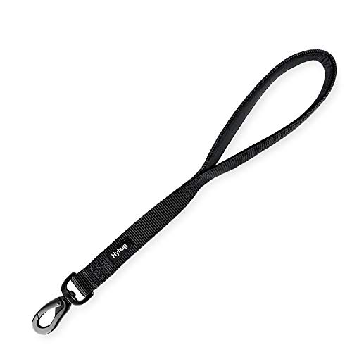 Hyhug Hochwertiger, verbesserter, haltbarer Nylon-Leine, weicher, schlagfester Griff, 18 Zoll Länge, geeignet für das tägliche Gehen und Training von mittleren und großen Hunden. (18 Zoll, schwarz) Hyhug Hochwertiger, verbesserter, haltbarer Nylon-Leine, weicher, schlagfester Griff, 18 Zoll Länge, geeignet für das tägliche Gehen und Training von mittleren und großen Hunden. (18 Zoll, schwarz) von Hyhug