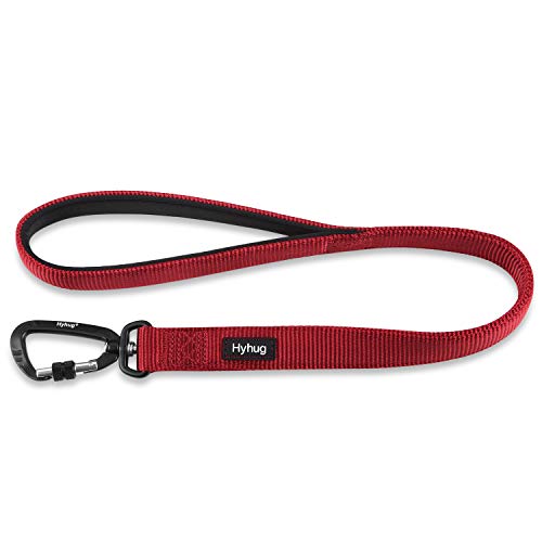 Hyhug Hochwertiger, verbesserter, haltbarer Nylon-Leine, weicher, schlagfester Griff, 18 Zoll Länge, geeignet für das tägliche Gehen und Training von mittleren und großen Hunden. (24 Zoll, Dunkelrot) Hyhug Hochwertiger, verbesserter, haltbarer Nylon-Leine, weicher, schlagfester Griff, 18 Zoll Länge, geeignet für das tägliche Gehen und Training von mittleren und großen Hunden. (24 Zoll, Dunkelrot) von Hyhug