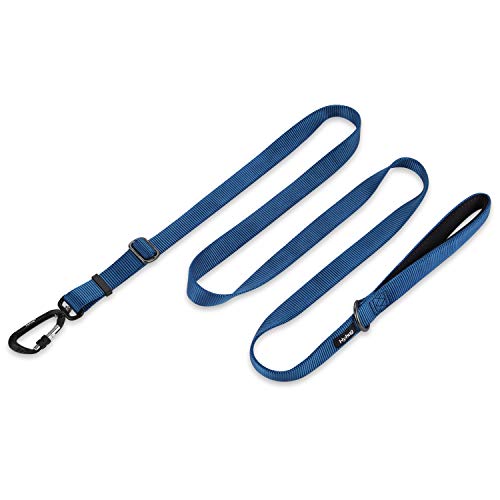 Hyhug 1,8 m Verstellbare Nylon Hundeleine mit weichem, gepolstertem Griff - Haltbare Leine mit einfachem Bolzkupplungsverschluss, ideal für große, mittlere und kleine Hunde (Groß, Classic Blue) von Hyhug