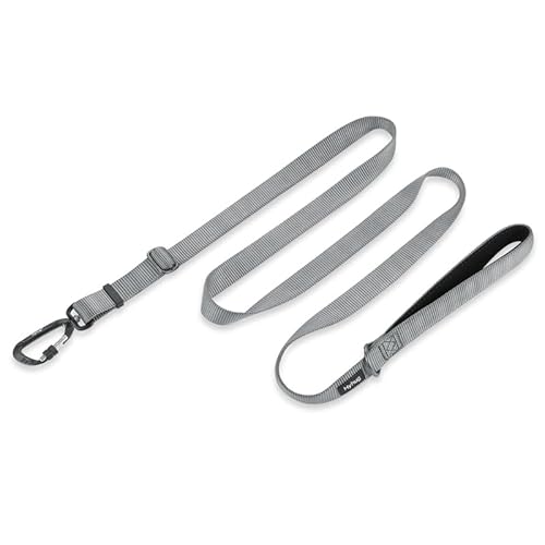 Hyhug 1,8 m Verstellbare Nylon Hundeleine mit weichem, gepolstertem Griff - Haltbare Leine mit einfachem Bolzkupplungsverschluss, ideal für große, mittlere und kleine Hunde (Groß, Sleet Gray) von Hyhug