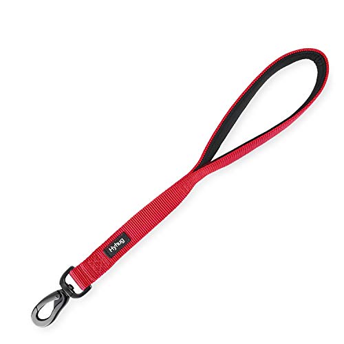 Hyhug Hochwertiger, verbesserter, haltbarer Nylon-Leine, weicher, schlagfester Griff, 18 Zoll Länge, geeignet für das tägliche Gehen und Training von mittleren und großen Hunden. (18 Zoll, Dunkelrot) Hyhug Hochwertiger, verbesserter, haltbarer Nylon-Leine, weicher, schlagfester Griff, 18 Zoll Länge, geeignet für das tägliche Gehen und Training von mittleren und großen Hunden. (18 Zoll, Dunkelrot) von Hyhug