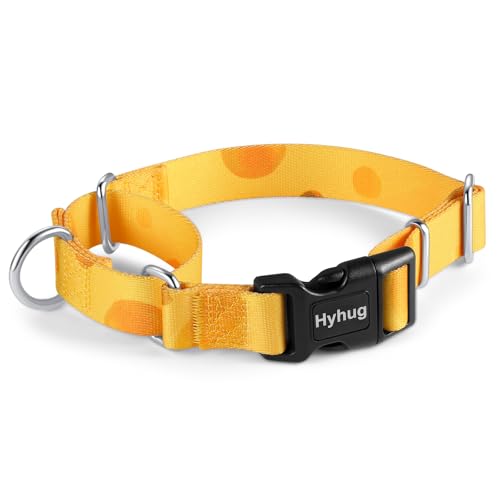 Hyhug Pets Verstellbares Martingale-Hundehalsband mit Schnellverschluss-Schnalle, farbecht, strapazierfähig, kein Ausgehen, Training, rutschfestes Welpenhalsband, Käse, Größe L Hyhug Pets Verstellbares Martingale-Hundehalsband mit Schnellverschluss-Schnalle, farbecht, strapazierfähig, kein Ausgehen, Training, rutschfestes Welpenhalsband, Käse, Größe L von Hyhug