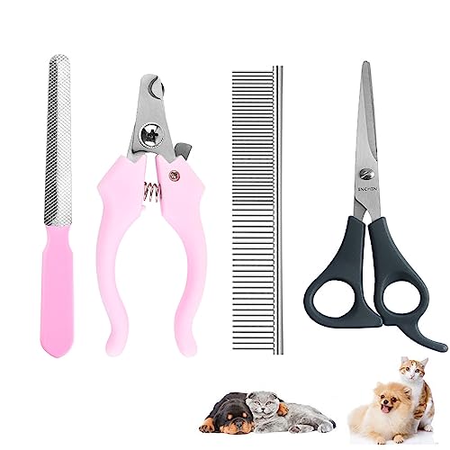 HymoConn Krallenschere für Hunde mit Schutz, Sicherheitsschloss und Nagelfeile, Krallenschneider Hunde Effilierschere Hundescheren Set Profi HymoConn Krallenschere für Hunde mit Schutz, Sicherheitsschloss und Nagelfeile, Krallenschneider Hunde Effilierschere Hundescheren Set Profi von HymoConn