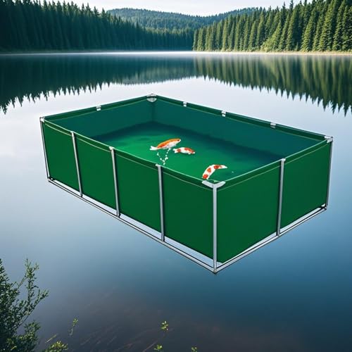 Hynbdes Aquarium Pool mit Ablassventil - Aquakultur Wassertank Zisterne mit Stahlrahmen - Multifunktions PVC Canvas Temporärer Fischteich für Koi Fische und Schildkröten Hynbdes Aquarium Pool mit Ablassventil - Aquakultur Wassertank Zisterne mit Stahlrahmen - Multifunktions PVC Canvas Temporärer Fischteich für Koi Fische und Schildkröten von Hynbdes