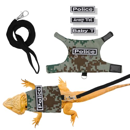 Hypeety Bartdrachen-Geschirr und Leine, verstellbar, ausbruchsicher, Eidechsen-Leine, 4 Stück, Outdoor-Trainingsleine und Geschirr für Bartagamen, Eidechsen, Reptilien, Grün Hypeety Bartdrachen-Geschirr und Leine, verstellbar, ausbruchsicher, Eidechsen-Leine, 4 Stück, Outdoor-Trainingsleine und Geschirr für Bartagamen, Eidechsen, Reptilien, Grün von Hypeety