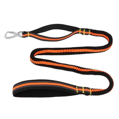 Hypeety Bungee-Hundeleine für große Hunde, stoßdämpfend, strapazierfähig, elastisch, Anti-Zug, reflektierend, Trainingsleine mit Kontrollgriff, 1,2 - 2,7 m, Orange Hypeety Bungee-Hundeleine für große Hunde, stoßdämpfend, strapazierfähig, elastisch, Anti-Zug, reflektierend, Trainingsleine mit Kontrollgriff, 1,2 - 2,7 m, Orange von Hypeety