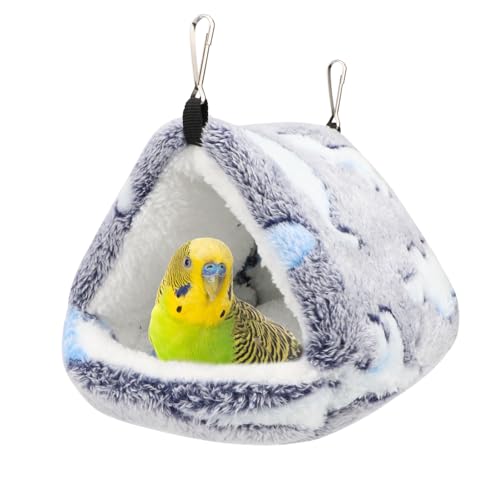 Hypeety Warmes Vogelnest für den Winter, dreieckig, Baumwolle, warm und dick, Vogelhütte, Plüsch, flauschig, Papageien, Hängematte, Vogelversteck für Papageien, Wellensittiche, Sittiche, Hypeety Warmes Vogelnest für den Winter, dreieckig, Baumwolle, warm und dick, Vogelhütte, Plüsch, flauschig, Papageien, Hängematte, Vogelversteck für Papageien, Wellensittiche, Sittiche, von Hypeety