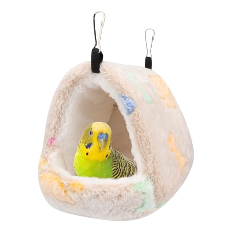 Hypeety Warmes Vogelnest für den Winter, dreieckig, Baumwolle, warm und dick, Vogelhütte, Plüsch, flauschig, Papageien, Hängematte, Vogelversteck für Papageien, Wellensittiche, Sittiche, Hypeety Warmes Vogelnest für den Winter, dreieckig, Baumwolle, warm und dick, Vogelhütte, Plüsch, flauschig, Papageien, Hängematte, Vogelversteck für Papageien, Wellensittiche, Sittiche, von Hypeety