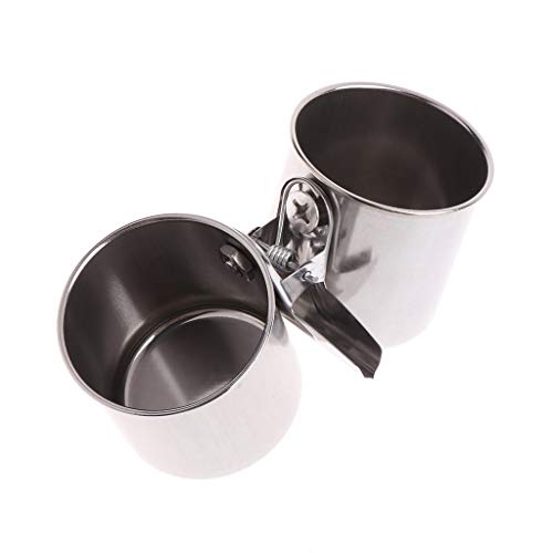 Vogel Papagei Fütterung Doppel Tassen Edelstahl Futter Wasser Schalen mit Clip Vogel Samen Feeder Cups Hängende Schüssel Käfig Stand Zubehör Vogel Papagei Fütterung Doppel Tassen Edelstahl Futter Wasser Schalen mit Clip Vogel Samen Feeder Cups Hängende Schüssel Käfig Stand Zubehör von Hypeety