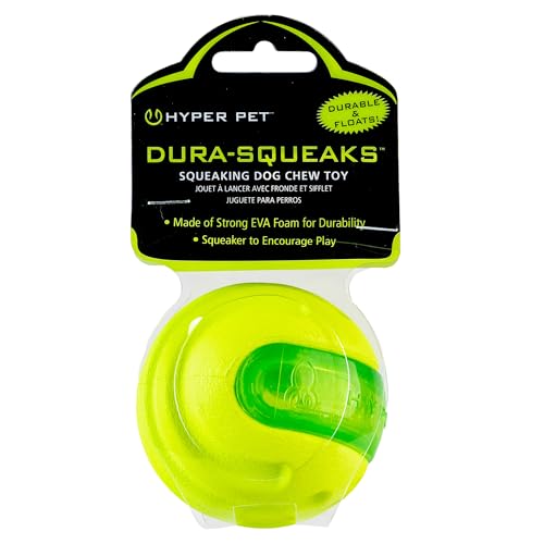 Hyper Pet Dura Squeaks Sphere Hundespielzeug, Ball, schwimmender Hundeball, Apportierspielzeug von Hyper Pet