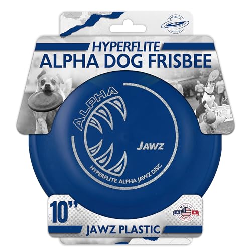 Hyperflite Alpha Jawz Dog Disc 10 (225g) | Ultimative hochfliegende Scheibe für große Hunde | Offizielle Skyhoundz Disc für Training, Apportieren & Spiele | langlebig | pannensicher | blendfrei - Blau von Hyperflite