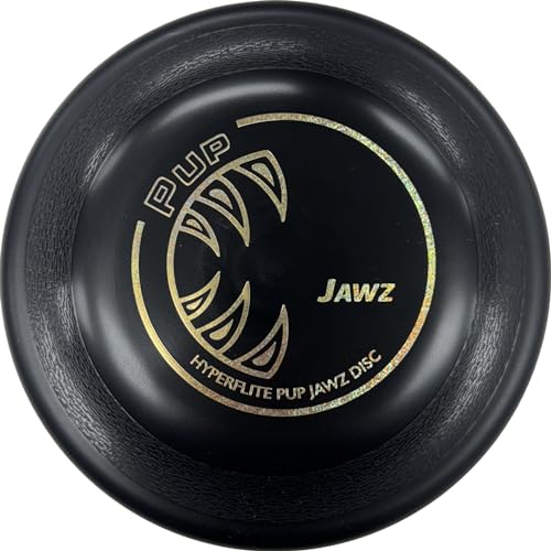 Hyperflite Pup Jawz Dog Flying Disc - World's Toughest Training Dog Toy.Best Competition Flying Disc Toy for Puncture Resistant - 7 Inch (Black) von Hyperflite