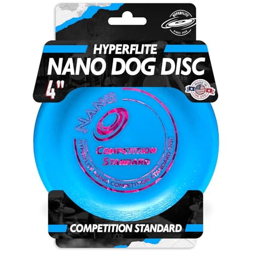 Hyperflite Nano Competition Standard-Disc-Hundescheibe, 10,2 cm (17 g), offizielle Skyhoundz Mini-Fliegenscheibe für kleine Hunde und Welpen, langfliegendes, leichtes Hundespielzeug für Garten und von Hyperflite
