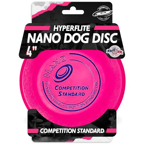 Hyperflite Nano Competition Standard-Disc-Hundescheibe, 10,2 cm (17 g), offizielle Skyhoundz Mini-Fliegenscheibe für kleine Hunde und Welpen, langfliegendes, leichtes Hundespielzeug für Garten und von Hyperflite