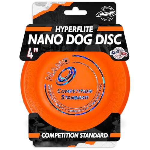Hyperflite Nano Competition Standard-Disc Hundescheibe, 10,2 cm (17 g), offizielle Skyhoundz Mini-Fliegenscheibe für kleine Hunde und Welpen, langfliegendes, leichtes Hundespielzeug für Garten und von Hyperflite