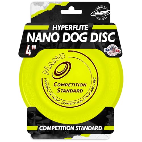 Hyperflite Nano Competition Standard-Disc Hundescheibe, 10,2 cm (17 g), offizielle Skyhoundz Mini-Fliegenscheibe für kleine Hunde und Welpen, langfliegendes, leichtes Hundespielzeug für Garten und von Hyperflite