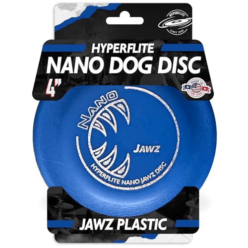 Hyperflite Nano Jawz Disc Hundescheibe, 10,2 cm, offizielle Skyhoundz Mini-Fliegenscheibe für kleine Hunde und Welpen, langfliegendes, leichtes Jagd-Hundespielzeug für Garten und Strand, blendfrei von Hyperflite