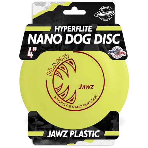 Hyperflite Nano Jawz Disc Hundescheibe, 10,2 cm, offizielle Skyhoundz Mini-Fliegenscheibe für kleine Hunde und Welpen, langfliegendes, leichtes Jagd-Hundespielzeug für Garten und Strand, blendfrei Hyperflite Nano Jawz Disc Hundescheibe, 10,2 cm, offizielle Skyhoundz Mini-Fliegenscheibe für kleine Hunde und Welpen, langfliegendes, leichtes Jagd-Hundespielzeug für Garten und Strand, blendfrei von Hyperflite