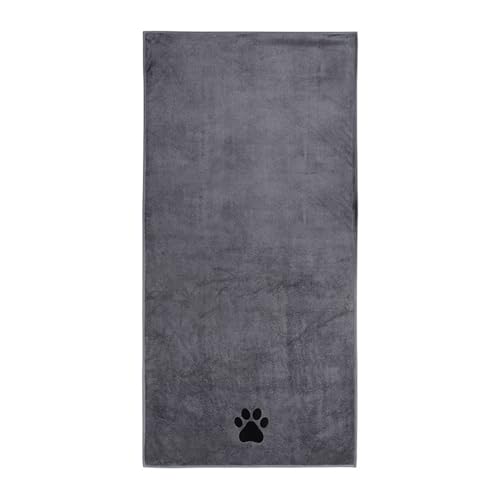 Haustierhandtuch, wasserabsorbierend, glättend, bequem, Haushalt, Hundebadetuch, wärmendes Handtuch, geschmeidig, atmungsaktiv, Hundebadetuch, mittelgrau von Hyunlai