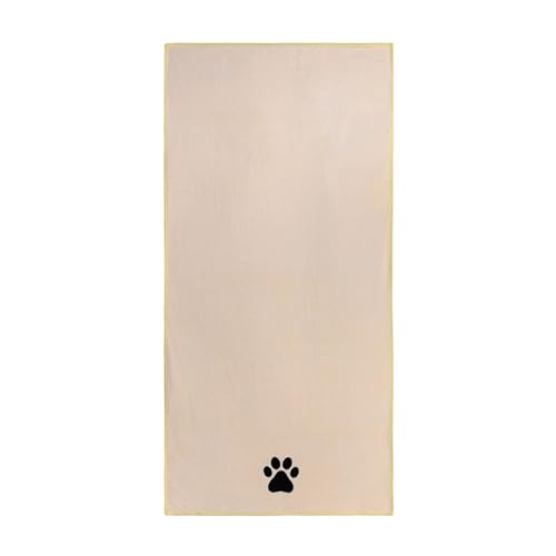 Haustierhandtuch Wasserabsorbierendes Glättendes Komfortables Handtuch Haushalt Hundebadetuch Hund Wärmende Handtuch geschmeidig atmungsaktiv Hundebadetuch Beige von Hyunlai
