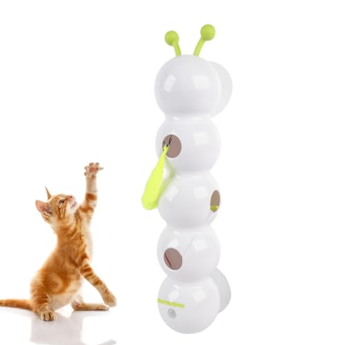 Hyunlai Wurm Katzenspielzeug, Interaktives Katzenspielzeug Mit Saugnapf Und Flauschiger Schwanz, Intelligente Sensorik, Automatisches Katzen Spielzeug Für Wand & Fenster Hyunlai Wurm Katzenspielzeug, Interaktives Katzenspielzeug Mit Saugnapf Und Flauschiger Schwanz, Intelligente Sensorik, Automatisches Katzen Spielzeug Für Wand & Fenster von Hyunlai