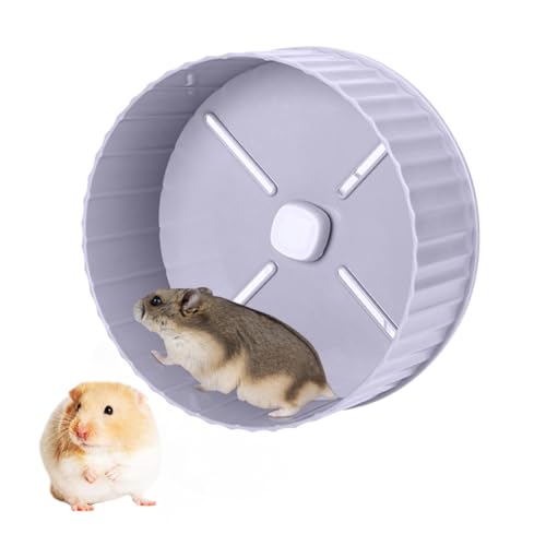 HyzaPhix Hamsterrad, 17cm Laufrad Hamster Leise Hamster Spielzeug, rutschfeste Laufscheibe für Totoro Mouse Eichhörnchen Chinchillas Kleintier Haustier (Lila) von HyzaPhix