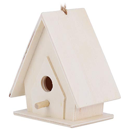 4 Mini-Vogelhäuser Zum Aufhängen aus Holz für Kleine Kolibri-Nestkäfig-Ornamente für Garten-Landschaftsdekoration von Hztyyier