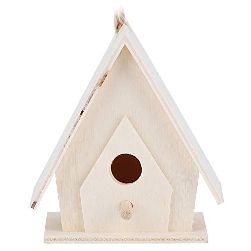 4 Stück Mini-Vogelhaus aus Holz Zum Aufhängen, Kolibri-Nest für Countryard Garden Cage Ornament Crafts Finch Home von Hztyyier