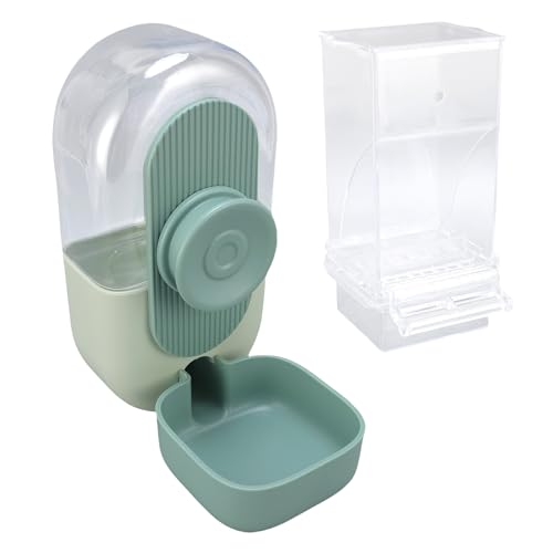 Automatischer Käfig -Feeder Automatischer Vogelhilfewasserspender Set Schwerkraftdesign Transparent Struktur 17oz Lebensmittel 28oz Wasser für Cockatiels Budegerigare Maakawen von Hztyyier