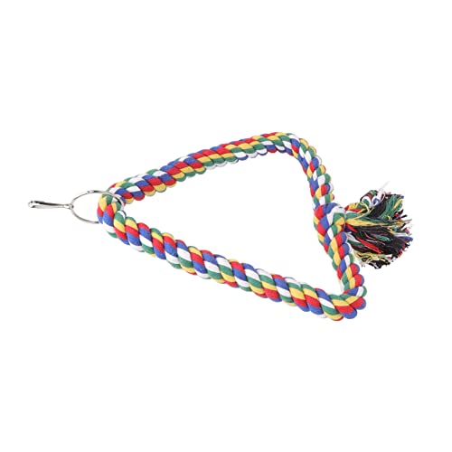 Dreiecks-Papageien-Barsch, Bunte, Giftfreie Vogelschaukel-Spielzeug-Haken-Installation für Sittiche (23cm) von Hztyyier