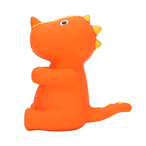 Hundespielzeug Backenzahn Latex-Dinosaurierspielzeug für Haustiere (Orangefarbener Ceratopsianer) von Hztyyier