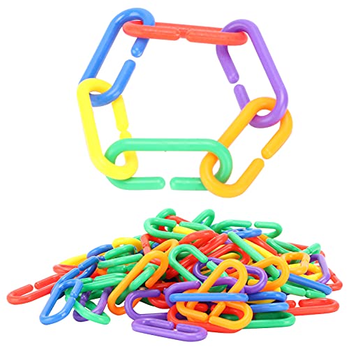 Hztyyier 100 Stück Kunststoffkette Vogel Spielzeug, Kunststoffglieder C-Clips Haken Kette Papagei Vogel Spielzeugkäfig Hztyyier 100 Stück Kunststoffkette Vogel Spielzeug, Kunststoffglieder C-Clips Haken Kette Papagei Vogel Spielzeugkäfig von Hztyyier