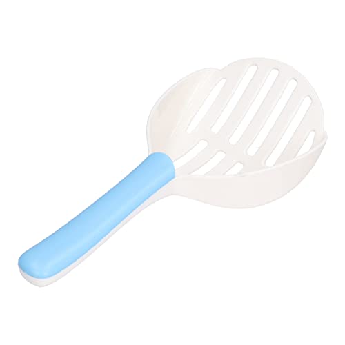 Hztyyier Cat Poop Scooper Stilvoller Prägnanter Formschaufel für Einfache Reinigung und Aufräder Katzeneltern Plastik (Weiß und Blau) von Hztyyier