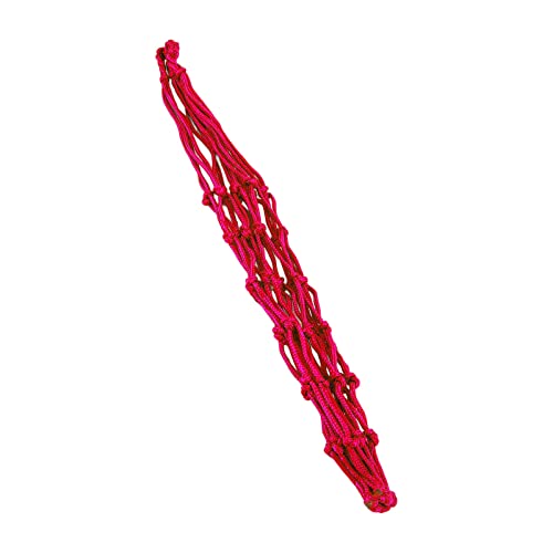 Hztyyier Geflügel-Futternetzbeutel, Langeweile-Entlastung, Großer Raum, Hühner-Obst-Schnurbeutel, Nylon-Material mit Haken für Zaun für Enten (Rot) von Hztyyier