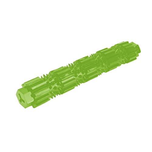 Hztyyier Hundegummiknochenspielzeug, Robustes Gummihundezähne-Reinigungsspielzeug Hochwertiges zum Reinigen der Zähne(S, Grün) von Hztyyier