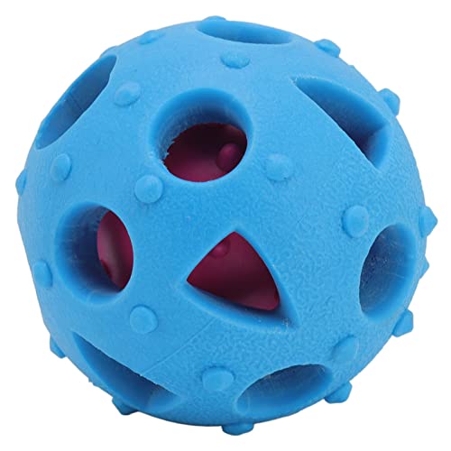 Hztyyier Leckerli-Spenderspielzeug für Welpen, Fördert die Verdauung, Hundepuzzle, Kauball, Giftfreie Zahnfleischmassage für das Training Im Freien (X122 Punkteball) von Hztyyier