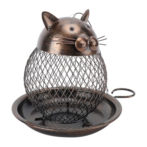 Hztyyier Metallvogelfutterleiter Katze Geformt Außenhändler mit Tablett für Eichhörnchen -Proof -Vogelfutterhäuschen Wilde Vogelfutterhäuschungen für Garten und Dekoration Im Freien Hztyyier Metallvogelfutterleiter Katze Geformt Außenhändler mit Tablett für Eichhörnchen -Proof -Vogelfutterhäuschen Wilde Vogelfutterhäuschungen für Garten und Dekoration Im Freien von Hztyyier
