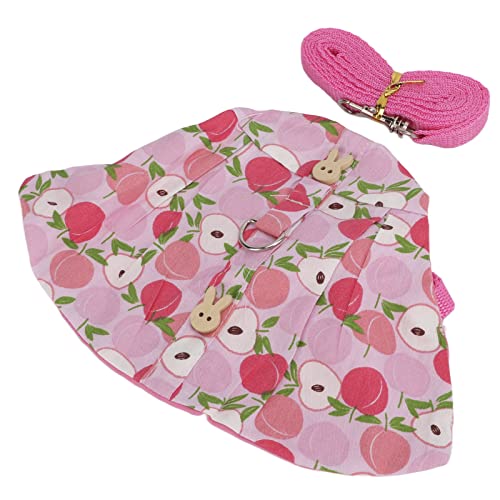 Hztyyier Pet Bunny Dress, Dog Dress Harness and Leash Set Kaninchen Kleidung für Bunny Meerschweinchen Harness Weste und Leine für Kaninchen (Pfirsich) von Hztyyier