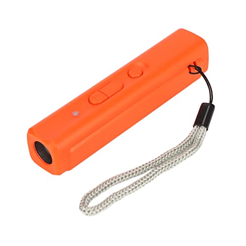 Hztyyier Ultraschall-Rinden-Inspektionsgerät, Hundeabwehrgerät 365NM Purple Light Beads Safe 25KHz Handheld mit Violetter UV-Lichtleine für (Orange) von Hztyyier