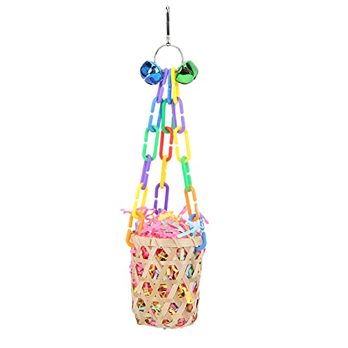 Hztyyier Vogel-Kau-Schredder-Korb, Vogel-Kauspielzeug Papageienkäfig Nahrungssuche Hängendes Spielzeug, Vogel-Luffa-Spielzeug für Kleine Vogelsittiche Hztyyier Vogel-Kau-Schredder-Korb, Vogel-Kauspielzeug Papageienkäfig Nahrungssuche Hängendes Spielzeug, Vogel-Luffa-Spielzeug für Kleine Vogelsittiche von Hztyyier