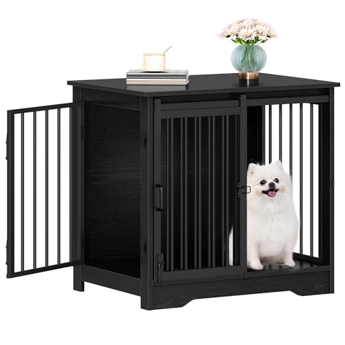 Hzuaneri Hundekäfig Möbel, 69 cm Hundebox, 2 Türen, Moderne Hundekäfig Indoor für kleine/mittlere/große Hunde, Beistelltisch, Hundebox für Zuhause 49 × 69 × 64,5 cm, Schwarz DFC84304B Hzuaneri Hundekäfig Möbel, 69 cm Hundebox, 2 Türen, Moderne Hundekäfig Indoor für kleine/mittlere/große Hunde, Beistelltisch, Hundebox für Zuhause 49 × 69 × 64,5 cm, Schwarz DFC84304B von Hzuaneri