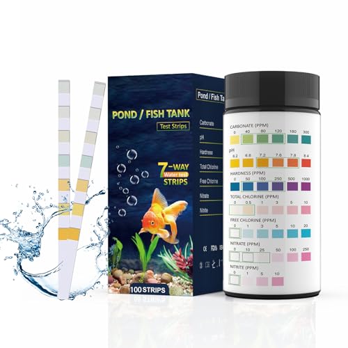 Hzutloer 7 in 1 Aquarium Test Kit Süßwasser Salzwasser, 100 Streifen Fisch Tank Wasser Test Kit, Fisch Tank Teich Wasserqualität Teststreifen genaue Prüfung Hzutloer 7 in 1 Aquarium Test Kit Süßwasser Salzwasser, 100 Streifen Fisch Tank Wasser Test Kit, Fisch Tank Teich Wasserqualität Teststreifen genaue Prüfung von Hzutloer