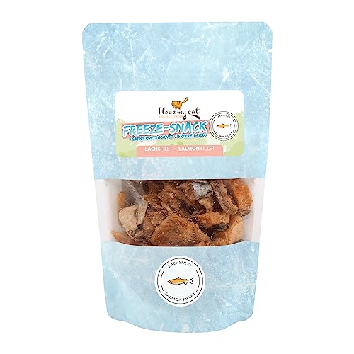 I Love My cat Freeze-Snack für Katzen Lachsfilet (gefriergetrocknet) 25 g Gesunde Snacks für Katzen, frei von künstlichen Zusätzen von I love my cat NATURAL CAT FOOD