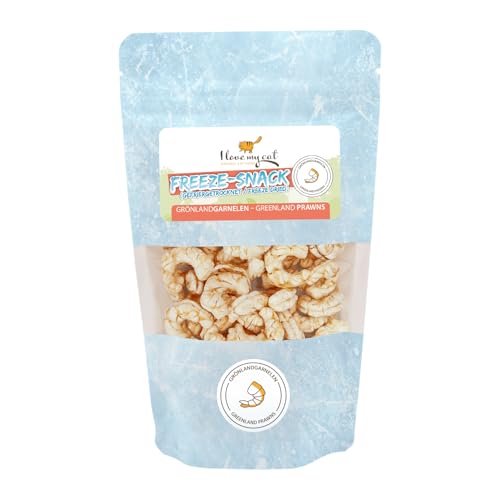 I Love My Cat Freeze-Snack für Katzen mit Grönlandgarnelen – 25 g – Gefriergetrocknete Leckerlis, Proteinreich, Getreidefrei, Kohlenhydratarm & Leicht Verdaulich von I love my cat NATURAL CAT FOOD