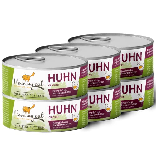 I Love My Cat Katzenfutter Nass mit Huhn, getreidefrei, frei von Getreide und Anderen ungeeigneten Inhaltsstoffen, enthält natürliche Zutaten für eine ausgewogene Fütterung, 6 x 100 g I Love My Cat Katzenfutter Nass mit Huhn, getreidefrei, frei von Getreide und Anderen ungeeigneten Inhaltsstoffen, enthält natürliche Zutaten für eine ausgewogene Fütterung, 6 x 100 g von I love my cat NATURAL CAT FOOD