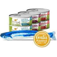 I love my cat Starter-Paket mit Katzenfutter Nass mit Huhn, Insekten, Lachs und Truthahn - 6x100g von I love my cat