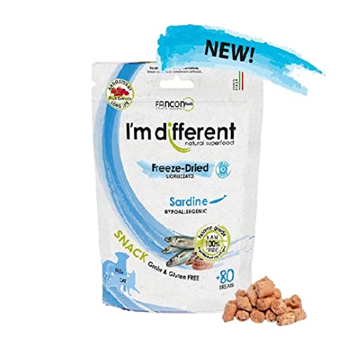 I'm different, gefriergetrockneter Monoprotein Snack Sardinen von Ewbob