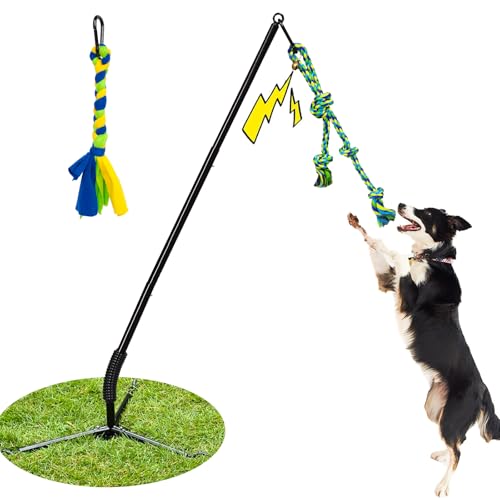 IAIGOGO Hundespielzeug für den Außenbereich, Tauziehen, interaktives Zugspielzeug für Park, Hof, Rasenseil, Spielzeug für mittelgroße und große Hunde, um sie zu beschäftigen von IAIGOGO