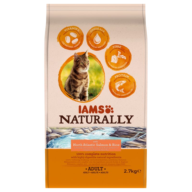 IAMS Naturally Cat Adult Lachs - Sparpaket: 2 x 2,7 kg IAMS Naturally Cat Adult Lachs - Sparpaket: 2 x 2,7 kg von IAMS Naturally